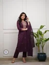 Kf 1010 Reyon Slub With Embroidered Work Kurti With Bottom Dupatta Wholesalers In Delhi